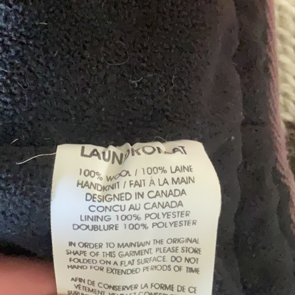 Men's Brown and Cream Hooded Jacket 100 percent wool - Picture 8 of 9